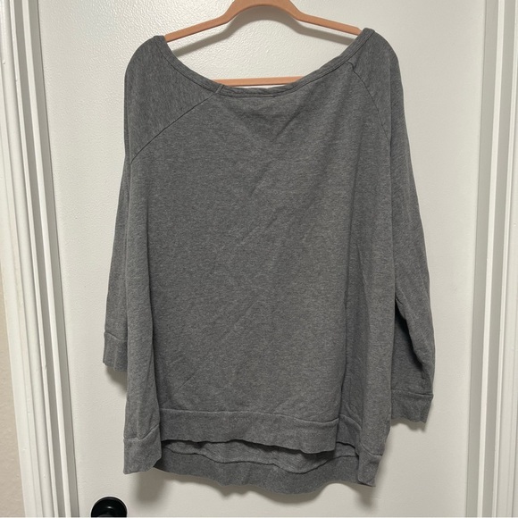 Torrid Celebrate Love Off-Shoulder Sweatshirt - Rainbow Skull Grey - Picture 6 of 9